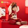 Dudujia Baby's First Birthday Winter Dress: Velvet-Lined Children's Overalls and Infant Jumpsuit