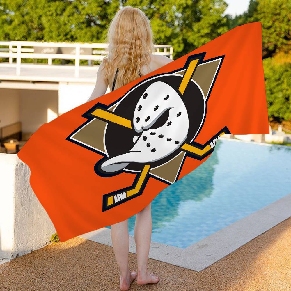 A-Anaheim D-Ducks Microfiber Blanket Quick Drying Beach Towels Oversized Printing Super Absorbent Pool Towel Blanket