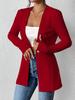 2025 European Autumn/Winter V-neck Single-button Solid Color Long-sleeved Blazer