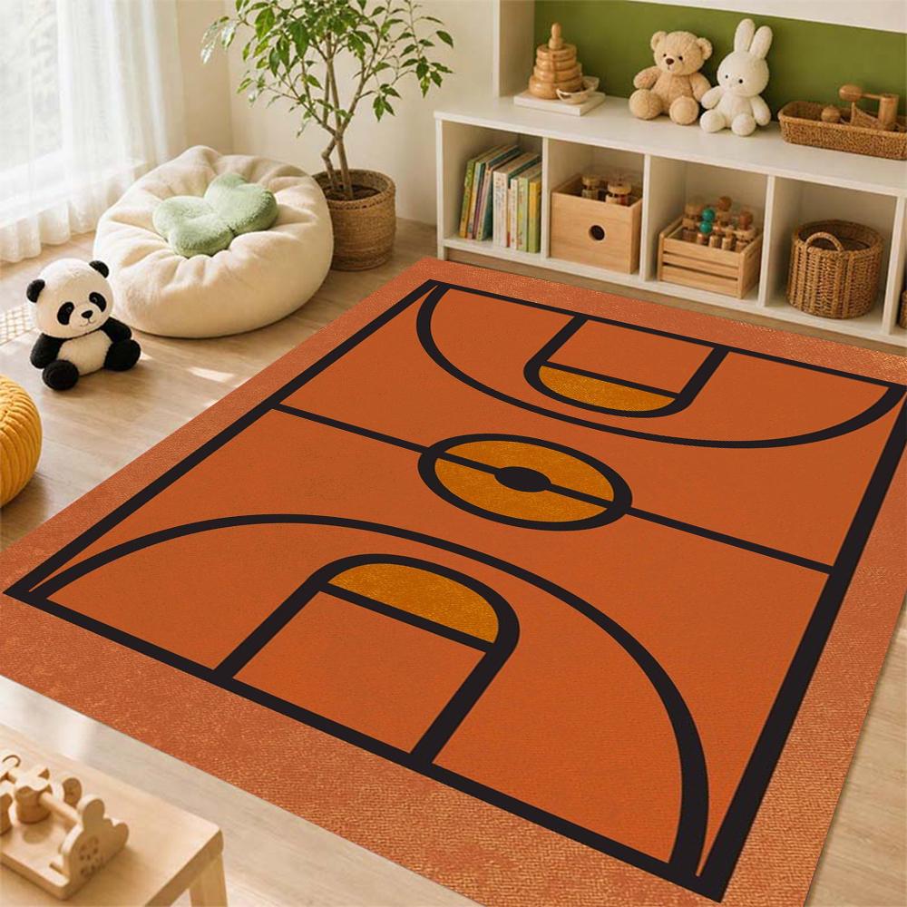 Basketball Court Patterned Rug Soundproof Noisereducing Carpet For Study Reading Area Home Party Decor Halloween Gift