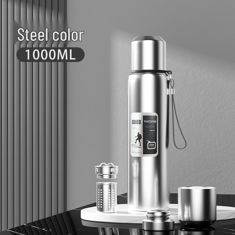 Drop-Resistant 316 Stainless Steel Travel Thermos Pot for Men - Portable, Large Capacity Outdoor Water Cup