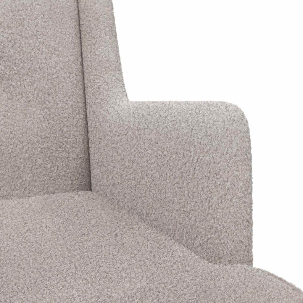 Rocking Chair Light Grey 62 x 80 x 85 cm Boucle