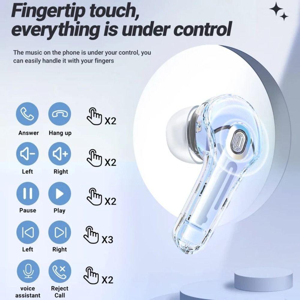 Long-lasting Battery Life Wireless Earphones In-ear Stereo Headphones  Indoor Outdoor