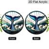2D Flat Acrylic Ocean Whale Tail Suncatcher, 7.87/11.81in Window Hanging Decor, Home Room Art Ornament, Housewarming Gift