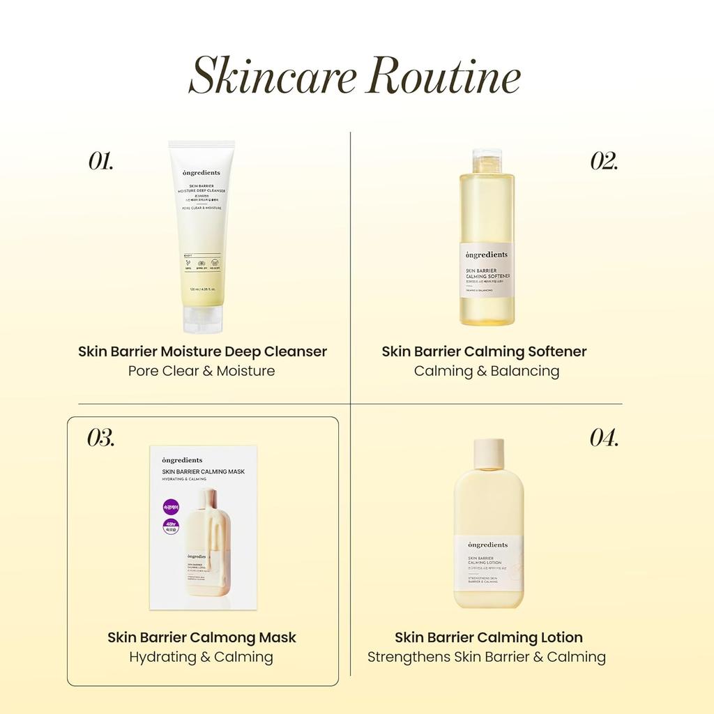 Ongredients Skin Barrier Calming Mask 27ml*6EA