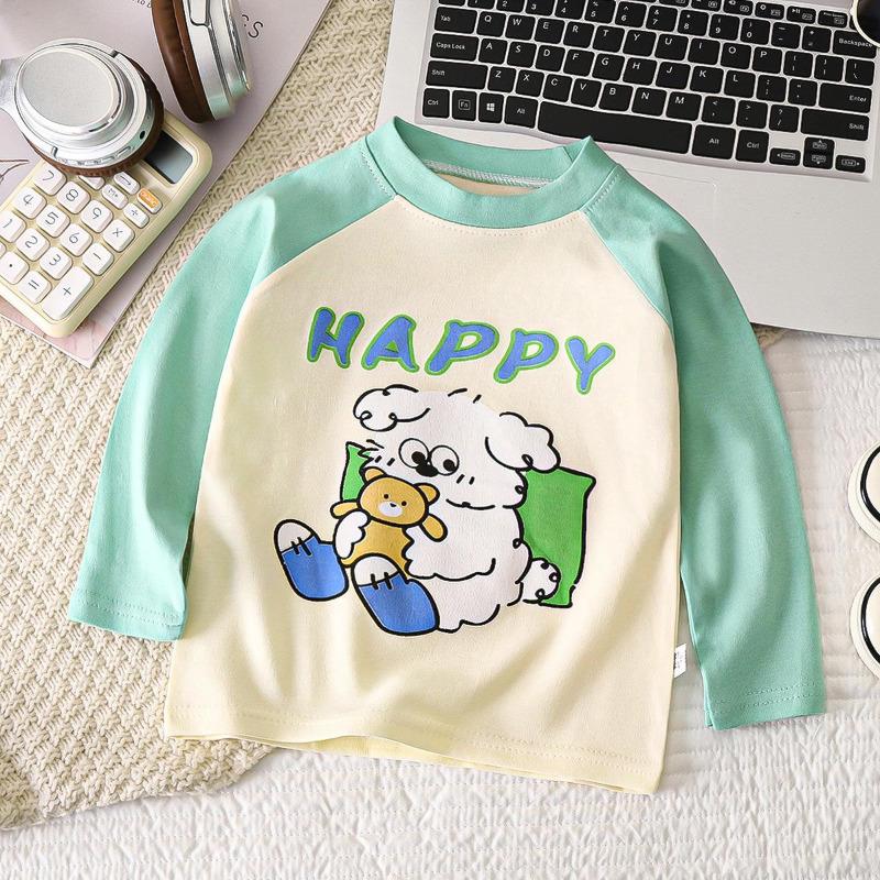 Vêtements pour enfants Garçons Filles T-shirt Vêtements pour enfants Dessus de dessin animé Manches longues Vêtements pour bébé Automne Hiver Coton Imprimé Sweat-shirt