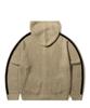 TRILLION Lavable Poilu Brossé Maille Zippée à Capuche (Beige)