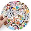 50 Cartoon Labubu Stickers - Cute Rabbit Elf Group, Waterproof for Journals or Water Bottles