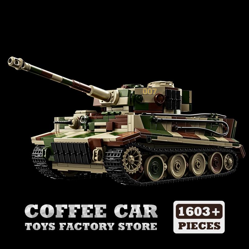 1603Pcs WW2 Military Heavy Tank Building Blocks German Armored Vehicle Bricks DIY Toys Panzer 3D Model Adult Christmas Gifts NEW
