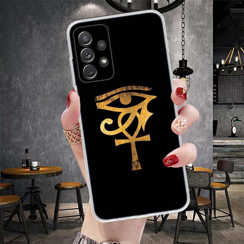 Sacred Eye of Horus Egypt Fresco Phone Case For Samsung Galaxy A13 A14 A15 A16 A17 A53 A54 A55 A56 A57 A33 A34 A35 A36 A37 A23 A
