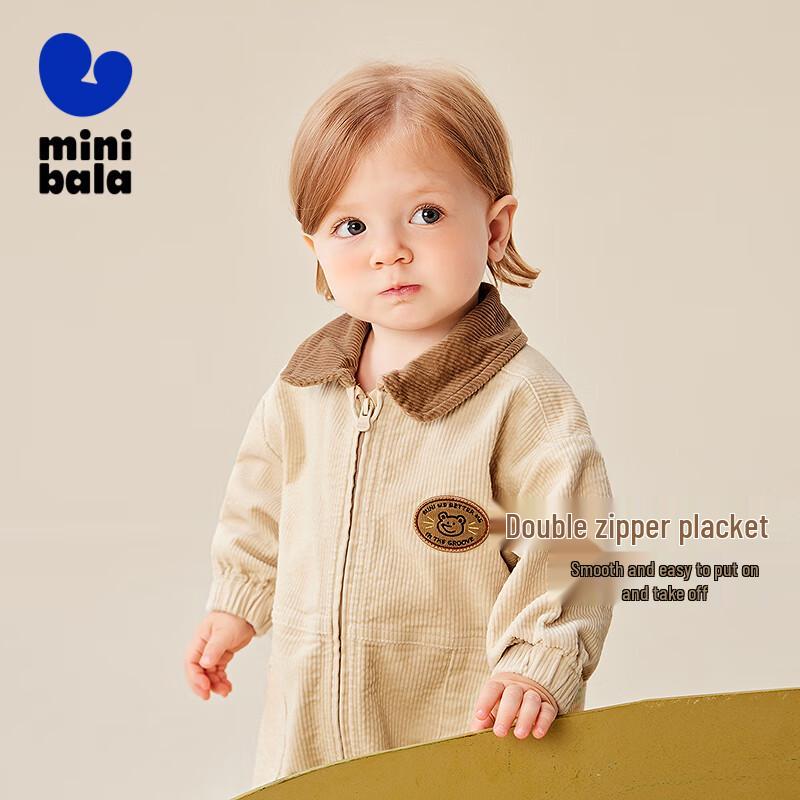 Mini Balabala Unisex Retro Corduroy Jumpsuit 73