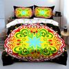 Colorful Mandala Three-Piece Set Decor Soft Comfortable Duvet Cover Bedding Set Included 1*Duvet Cover & 2*Pillowcases, Gift