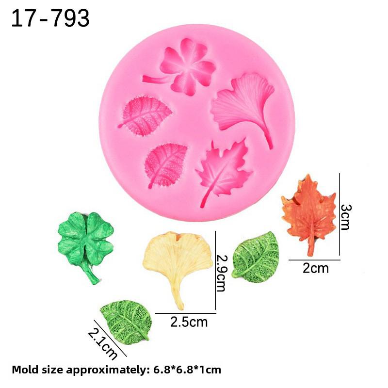 Maple, Ginkgo, Clover Silicone Mold for Fondant and Chocolate Cake Decorations