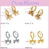 Light Luxury Zircon Bow Earrings For Women With Cubic Zirconia And Stainless Steel Jewelry