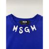 MSGM 3240MM96 Blue Cotton Logo T-Shirt Tops L blueUsed