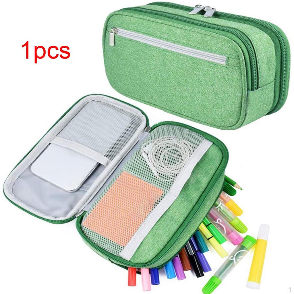 Large Capacity Pencil Pouch and Pen Case Cosmetic Bag Office Organizer Storage