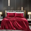 3/4Pcs Luxurious Satin Fitted Sheet Set Soft, Breathable, And Gentle On Skin Includes Flat Sheet, Fitted Sheet,Pillowcases