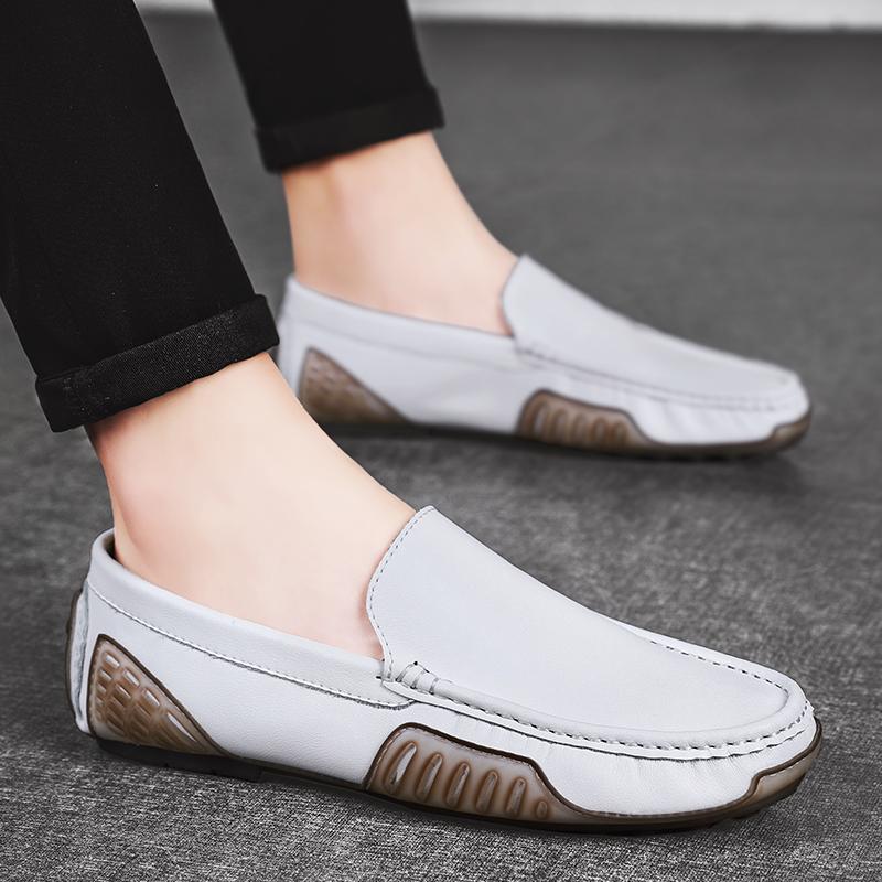 Fashion High Quality  Brand Shoes Men Loafers Comfortable Leather Luxury Man Shoes Slip On Flat Driving Shoes Male Casual Moccasins