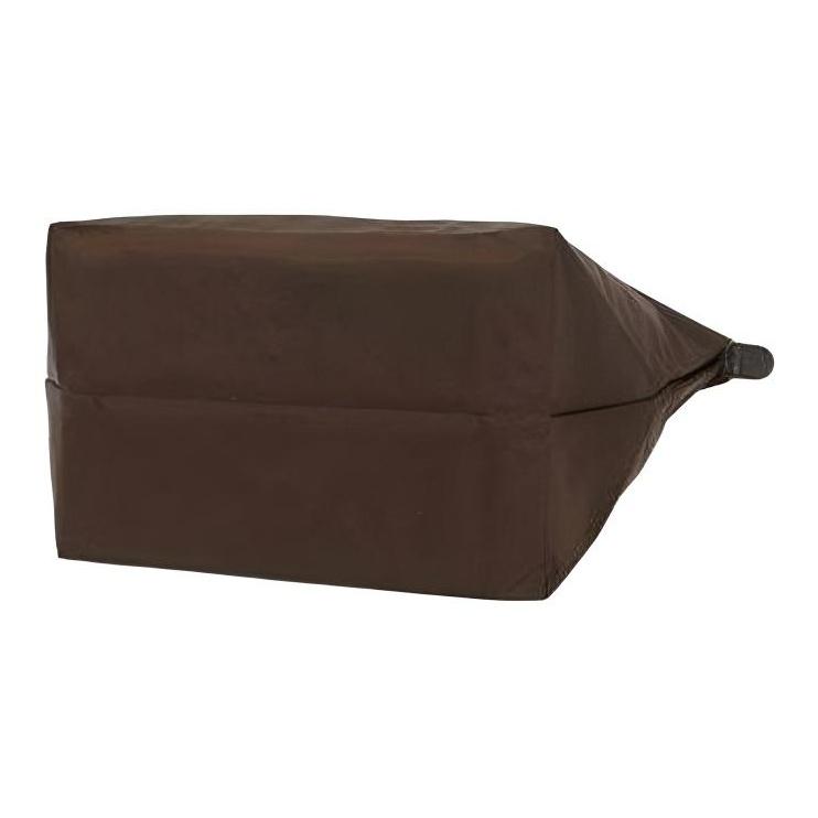 Longchamp Le Pliage Green Logo Kontrastdesign Nylon Knödel-Tragetasche Medium Damen-Tragetaschen Mokka-Braun 1623919002