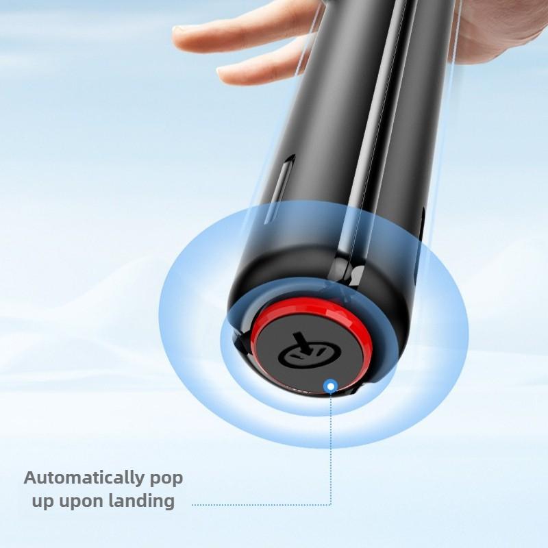 360 degree rotating selfie stick for outdoor travel, live streaming phone holder, stable landing, automatic opening tripod