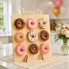 9 Capacity Doughnut Display Stand Wooden Household Doughnut Rack  Wedding Supplies