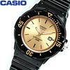 Casio LRW-200H-9E Diver-Style Simple Analog Calendar Women's Watch Kids' Watch for Girls and Boys Available In Black and Yellow Gold, Waterproof and L