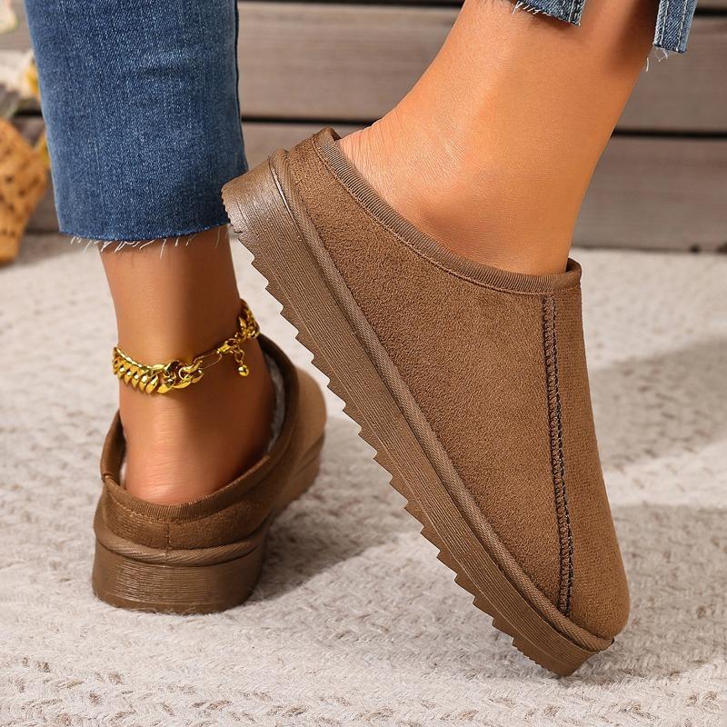 New Thickened and Warm Woolen Cotton Snow Boots and Women's Shoes Thick-soled Ankle Boots