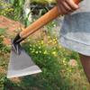 Heavy-Duty Steel Garden Hoe Easy To Install Handle Triangular Blade Versatile 2-In-1 Use for Farm & Garden Vegetable Planting