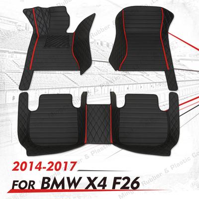 Op maat gemaakte automatten voor BMW X4 F26 2014 2015 2016 2017 auto voetmatten auto tapijtbekleding interieur