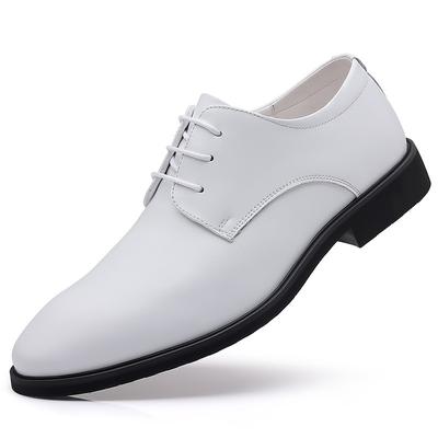 Fashion Mens Dress Shoes Fashion Pointed Toe Men's Business Casual Shoes White Leather Oxfords Shoes Zapatos De Hombre
