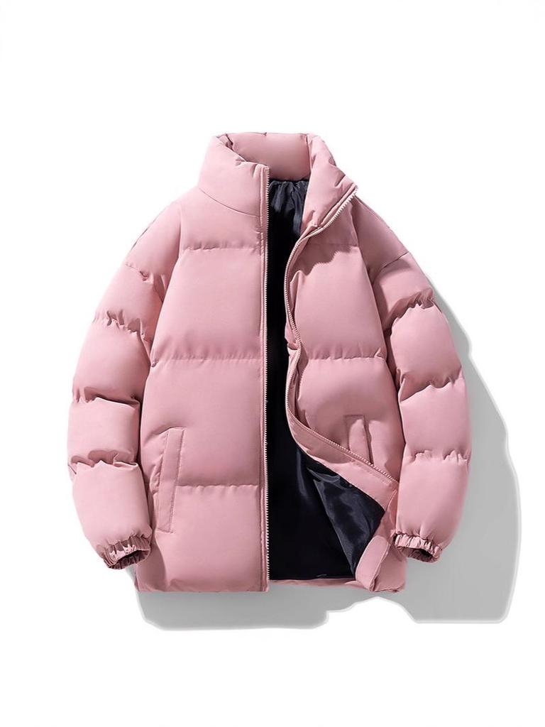 Men's 2025 Thick Padded Cotton Jacket - Loose Fit, Warm, Versatile Stand Collar Coat