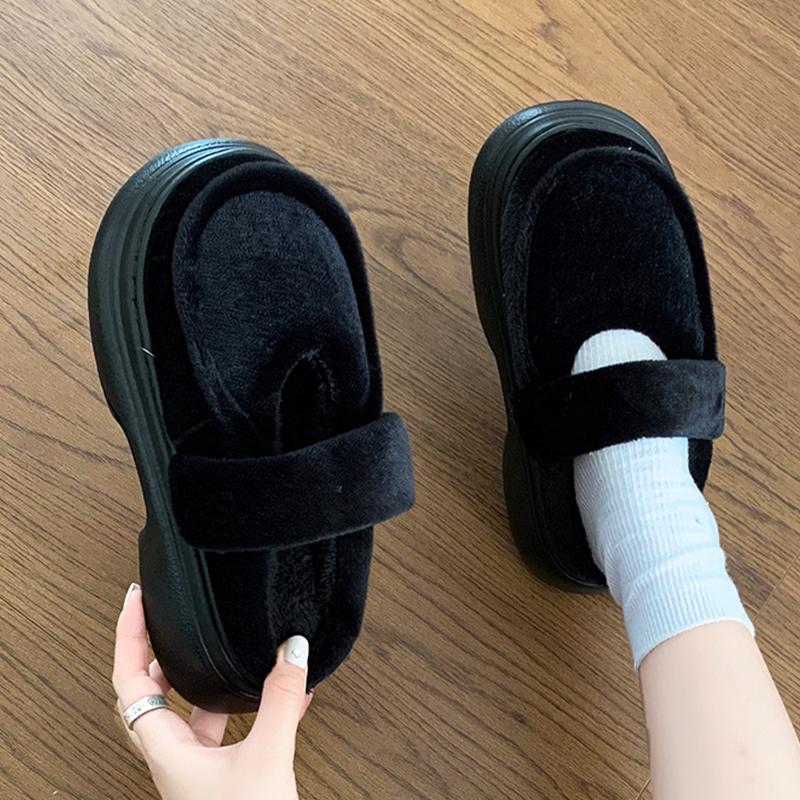 Fashion Flats Women Cotton Slippers Fur Winter Warm Mules Shoes Fashion Cozy Woman Botas 2025 New Short Plush Casual Zapatos De Mujer