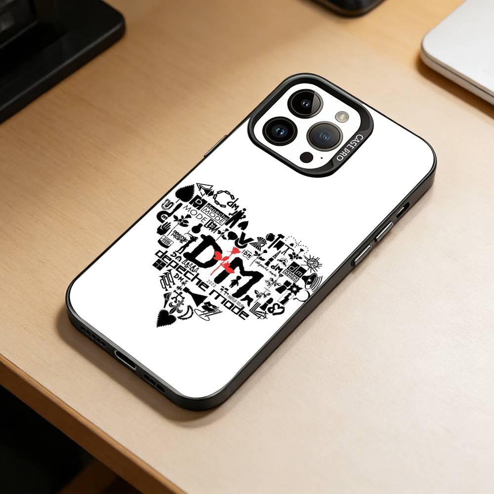 

DM-Depech Band Mode Phone Case For iPhone 17,16,15,14,13,12,11 Plus,Pro Max,XS,Colorful Silver Black Cover iPhone14Plus
