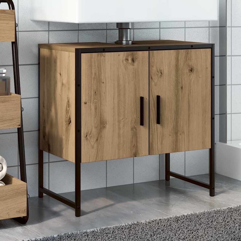 Vidaxl Waschbeckenunterschrank, Artisan Eiche, 60X33X60 Cm