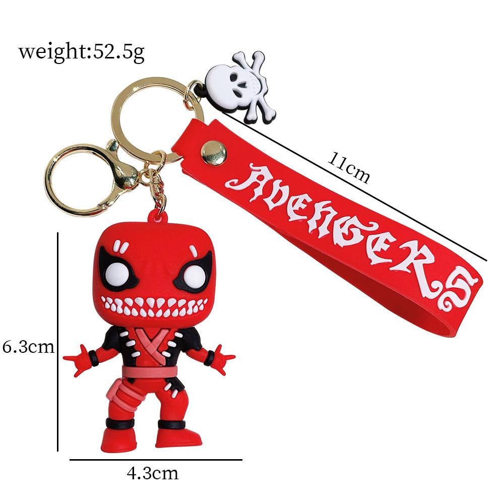 Unique Superhero Keychain Dark Version Featuring Captain America Hulk Batman Iron Man