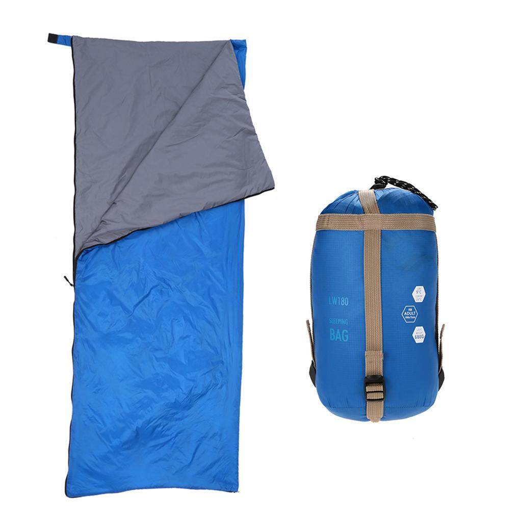 Lixada190 * 75cm Outdoor Envelope Sleeping Bag Camping Travel Hiking Multifunction Ultra Light 680g