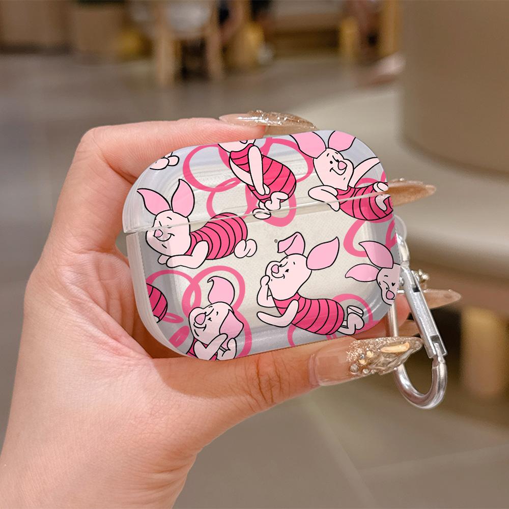 Cartoon Winnies The Poohs Translucent Silicone Case for Airpods 4 3 Pro 2 1 Wireless Earphone Headphone Pro2 Protective Covers