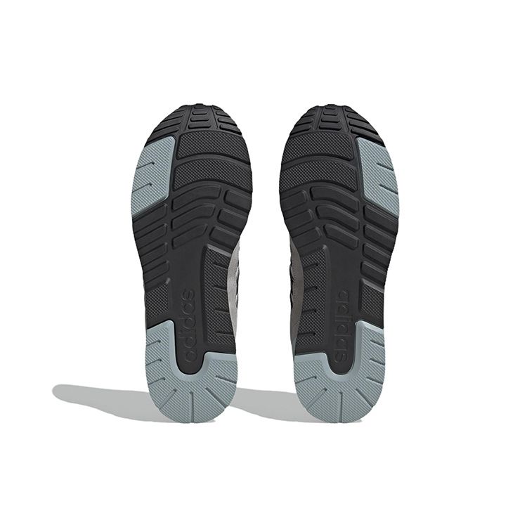 Adidas Neo Run 80S Comfortable Fashionable Fabric Non-Slip Wear-Resistant Lightweight Low-Top Casual Running Shoes Men Sneakers Gray Black HP6113