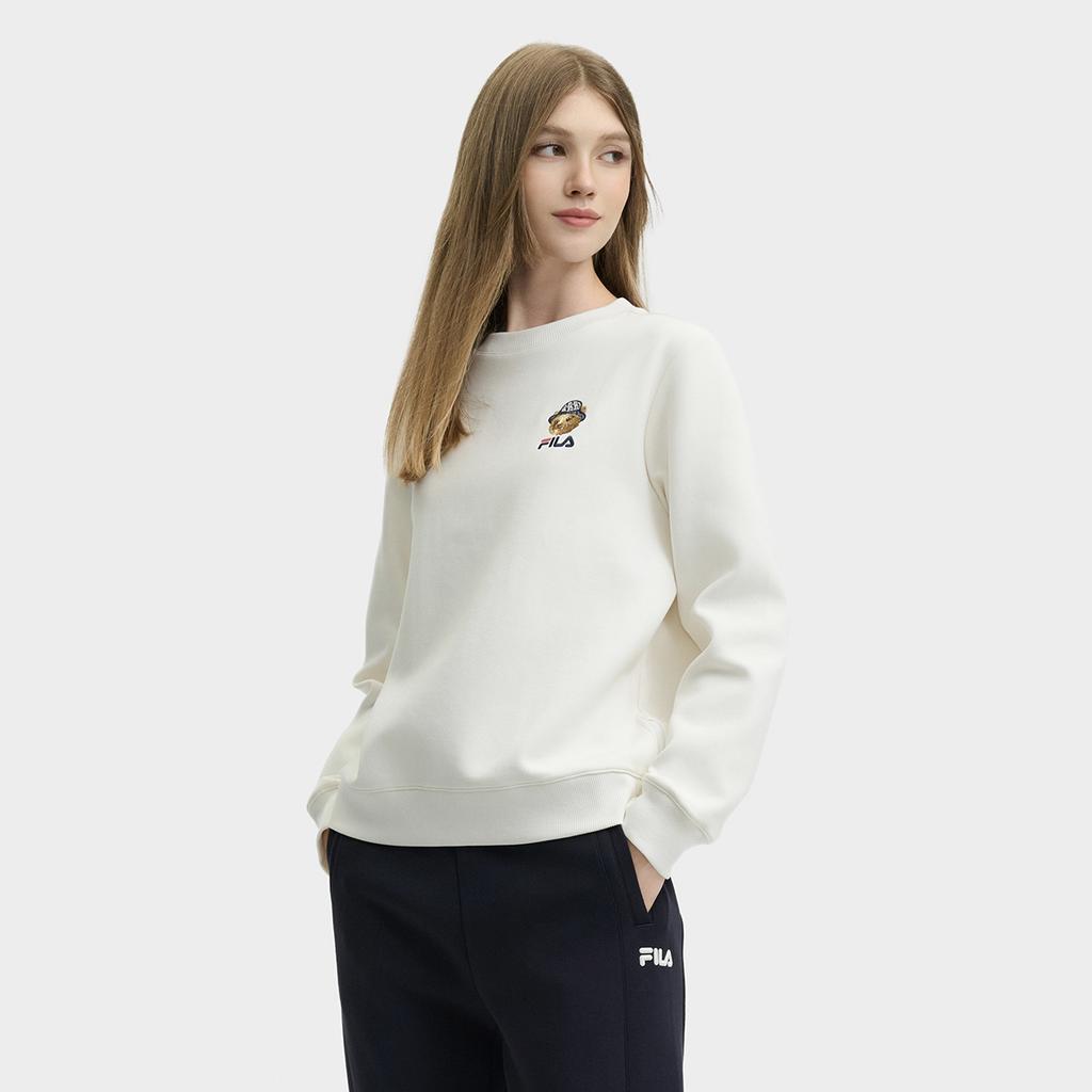New FILA Sweatshirt Women's Cloud White F11W448214FWT