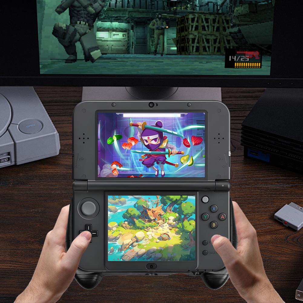 Handgriff Halter Ständer mit Aufsteller Schutzhülle Skin Gamecontroller Hülle Handgriff Halter für Nintendo New 3DS XL LL