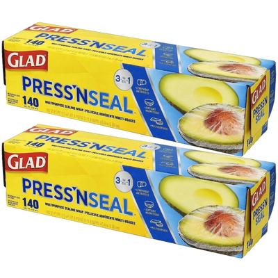 Set of 2 GLAD Seal Wrap Multipurpose Food Storage Wrap 140 X Press'n (30cm 43.4m)