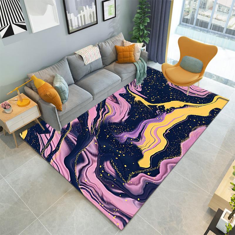

1PC Marble texture printed Carpet Rug for Living Room Bedroom Home Sofa Decoration,Non-slip Floor Mat Floor mat 40x60cm( 15x23in )