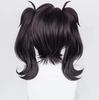 Game Ame Angel-chan Cosplay Wig Rain Short Black Double Ponytails Heat Resistant Synthetic Hair OMG Kawaii Anime Wigs + Wig Cap