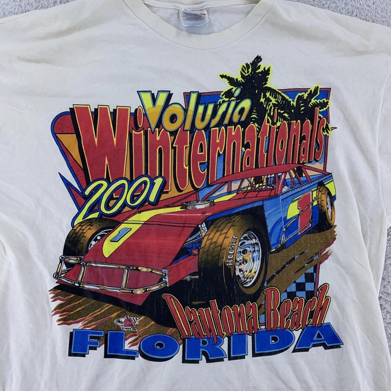 

Vintage 2001 Volusia Winter Nationals Shirt Mens Large Daytona Beach Racing 90s 4XL