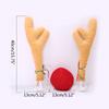 Car Christmas Decorations, Reindeer Antlers for Car 3Pcs Auto Antlers and Nose for Vehicle Christmas Decorations