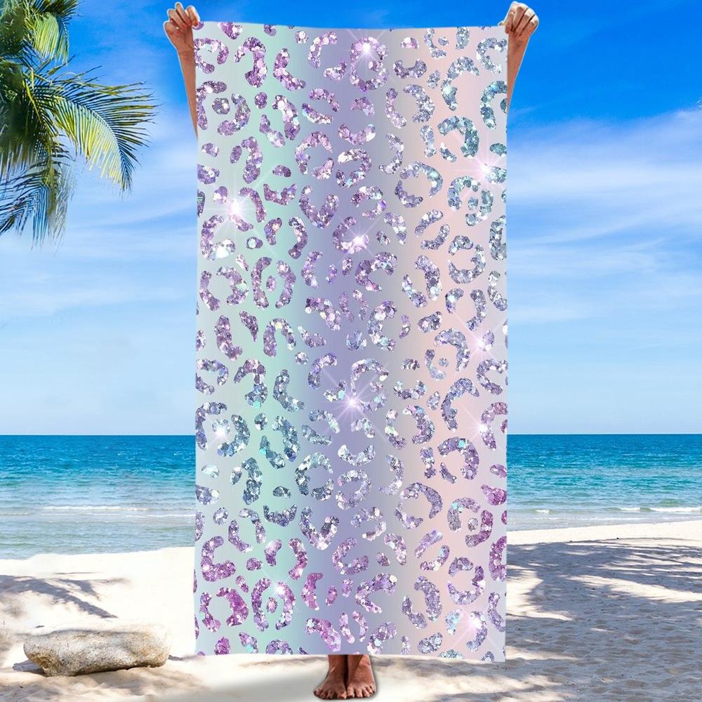 Summer Beach Towel Microfiber Quick Dry Bath Towel Leopard Print Watermelon Pineapple Flamingo Printed Travel