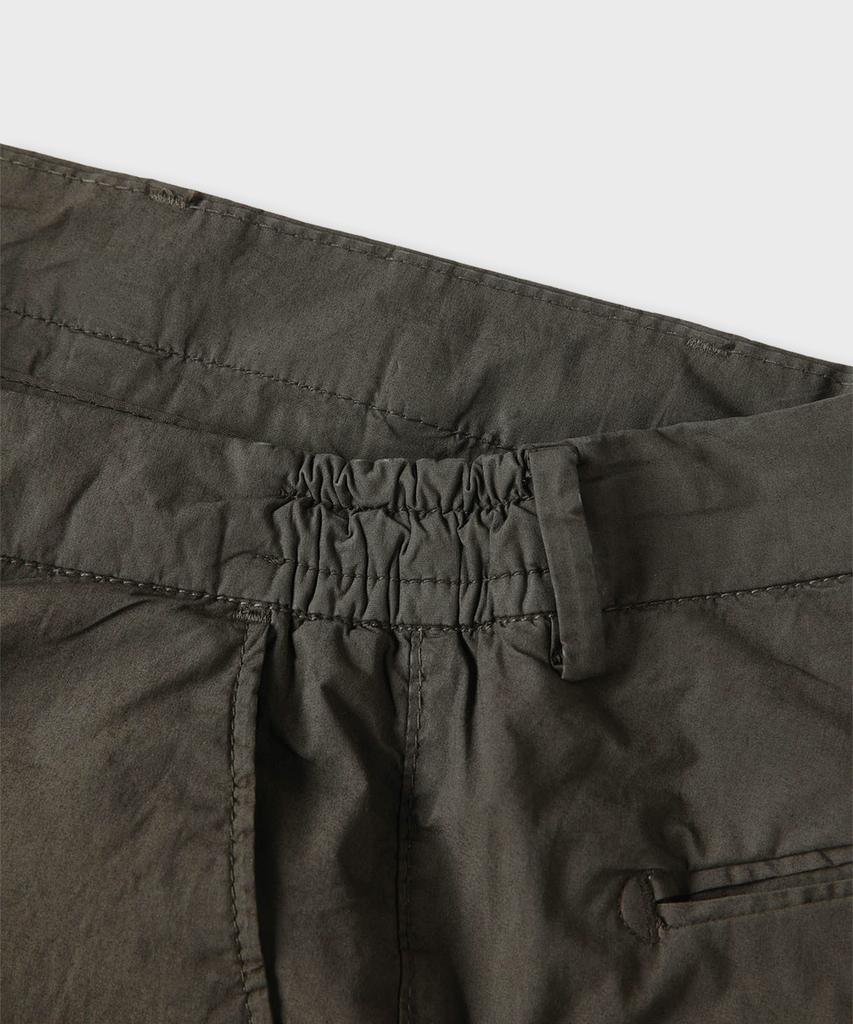 PANICALE Khaki Poplin Elastic Waist Slim Fit Chino Pants