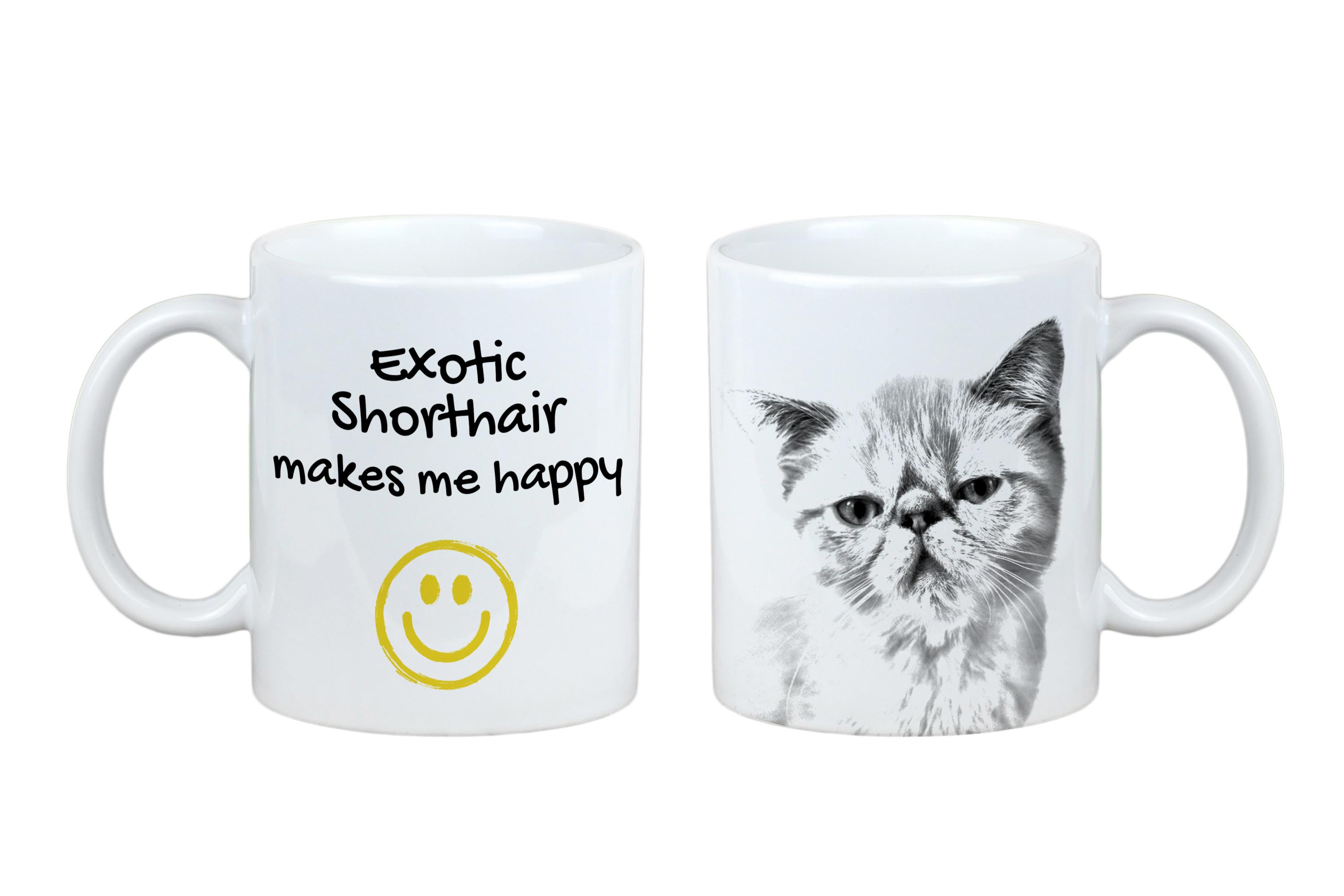 

Exotic Shorthair - cat mug, cheerful mug for a dog lover, personalized gift from the Art-Dog brand білий