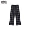 Teenie Weenie Women's Plaid Straight-Leg Casual Pants