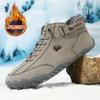 Independent Station Autumn and Winter Warm Men's Casual Shoes Short Boots Outdoor Casual Boots Fleece Large Size Men's Shoes Martin Boots